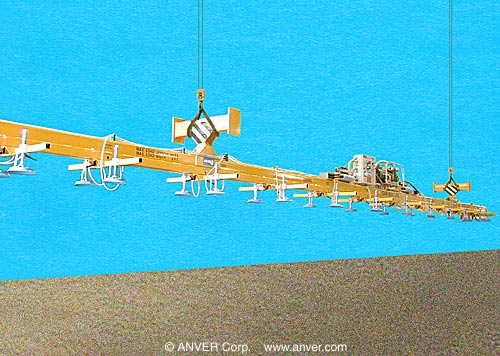 ANVER Tewnty-Four Pad Electric Powered Vacuum Lifter for Lifting Steel Sheet 52 ft x 8 ft (15.8 m x 2.4 m) up to 6000 lb (2721 kg)
